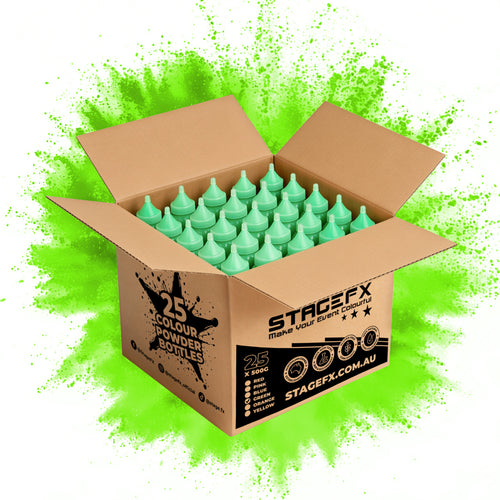 Holi Colour Powder 25 x 500g Bottles Bulk Box - Rainbow Mix